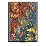 Fighting Dragons Greeting Card
